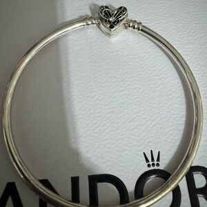 Pandora heart clasp butterfly bangle